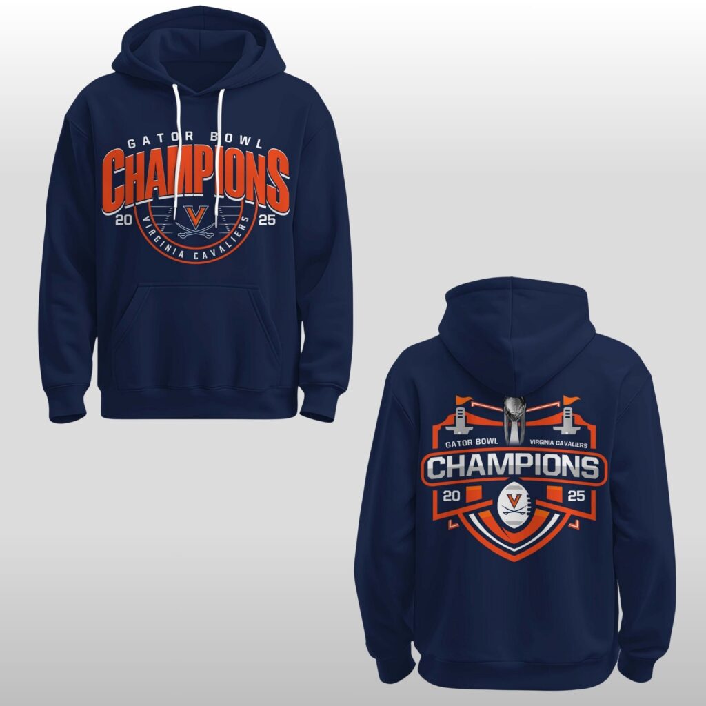 Virginia Cavaliers 2025 Gator Bowl Champions Hoodie Shirt Cap Joggers