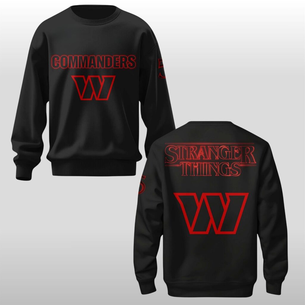 Washington Commanders 2026 Stranger Things Sweatshirt 2 Washington Commanders 2026 Stranger Things Sweatshirt