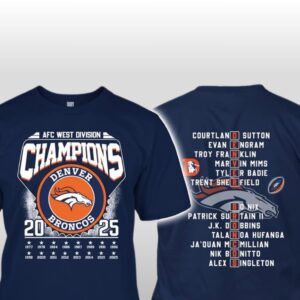 Denver Broncos 2025 AFC West Division Champions Shirt