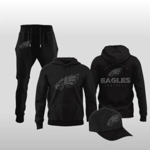 Philadelphia Eagles 2025 Back In Black Hoodie