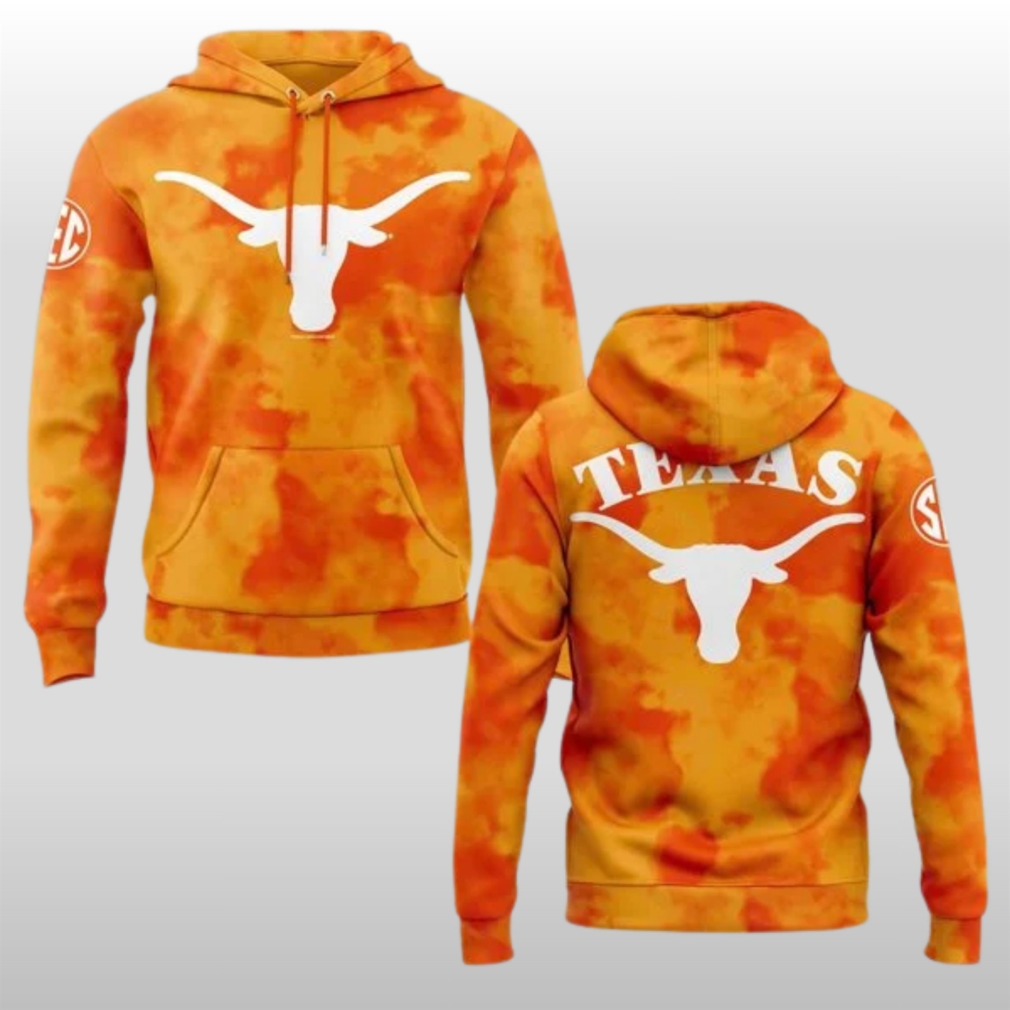 2025-Texas-Longhorn-Tie-Dye-Hoodie 2025 Texas Longhorn Tie Dye Hoodie