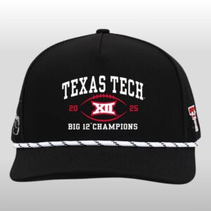 2025 Texas Tech Big 12 Champs Dark Horse Hat