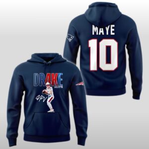 New England Patriots AFC East Champs Drake Maye 10 2025 Hoodie