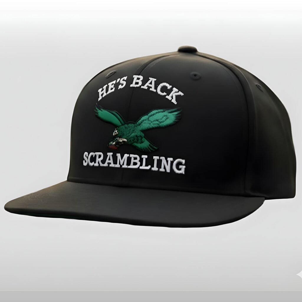 Randall Cunningham He's Back Scrambling Philadelphia Eagles Hat 7 https://zerelam.com/apparel/hat/