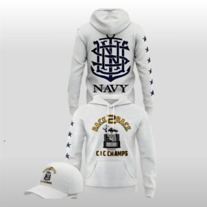 Navy Midshipmen Football Back-to-Back CIC Trophy Champions 2025 Hoodie