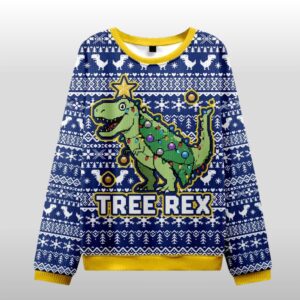 2025 Christmas Tree Rex Ugly Sweater