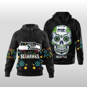 Seattle Seahawks Dia De Los Muertos Hoodie