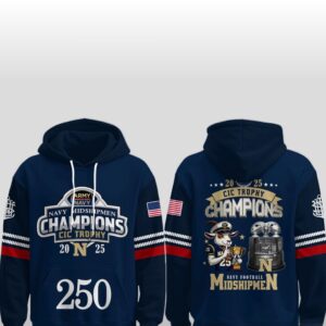 Navy Midshipmen CIC Trophy Champions 2025 Shirt Joggers Cap
