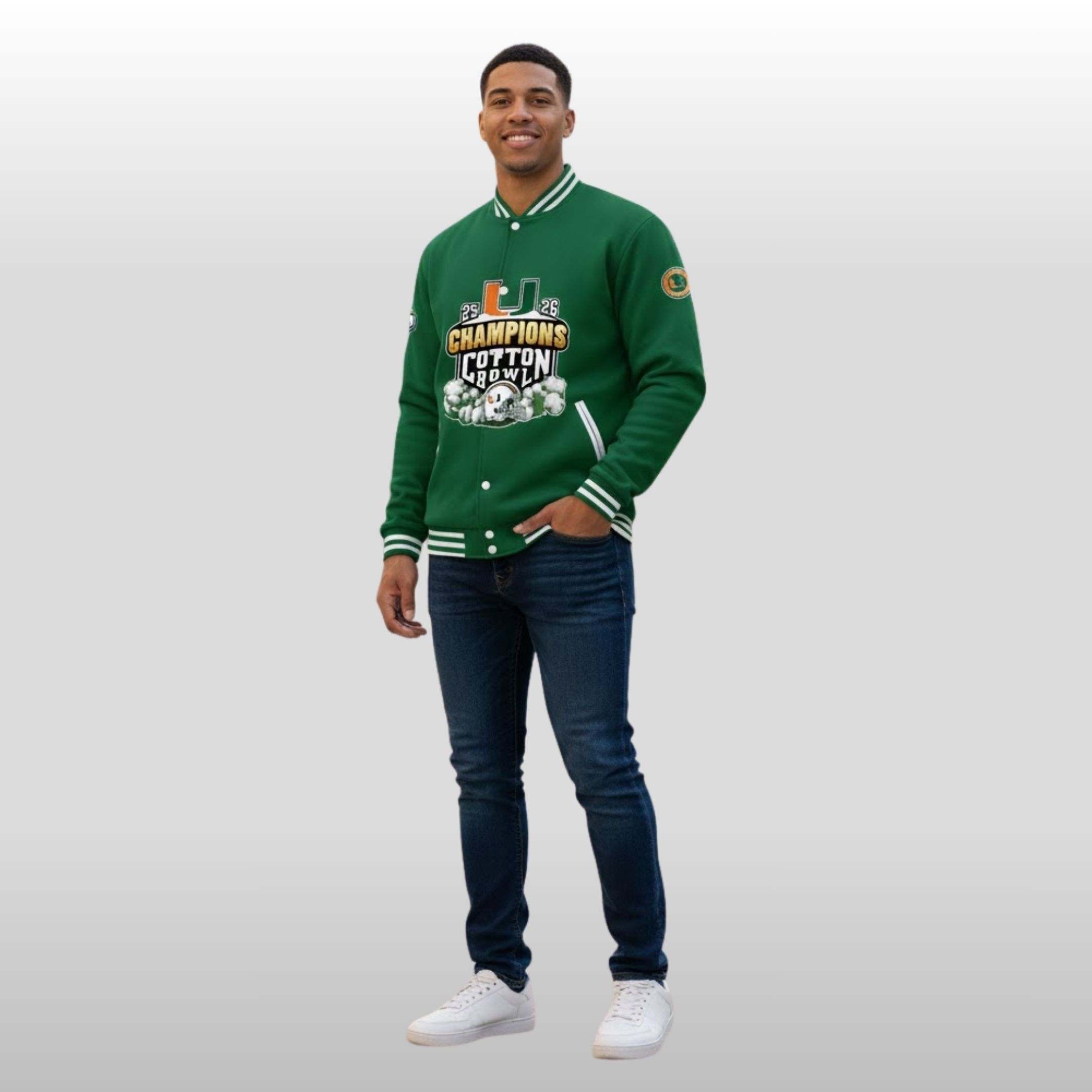 2025-2026-Miami-Hurricanes-Goodyear-Cotton-Bowl-Champions-Jacket 2025 2026 Miami Hurricanes Goodyear Cotton Bowl Champions Jacket