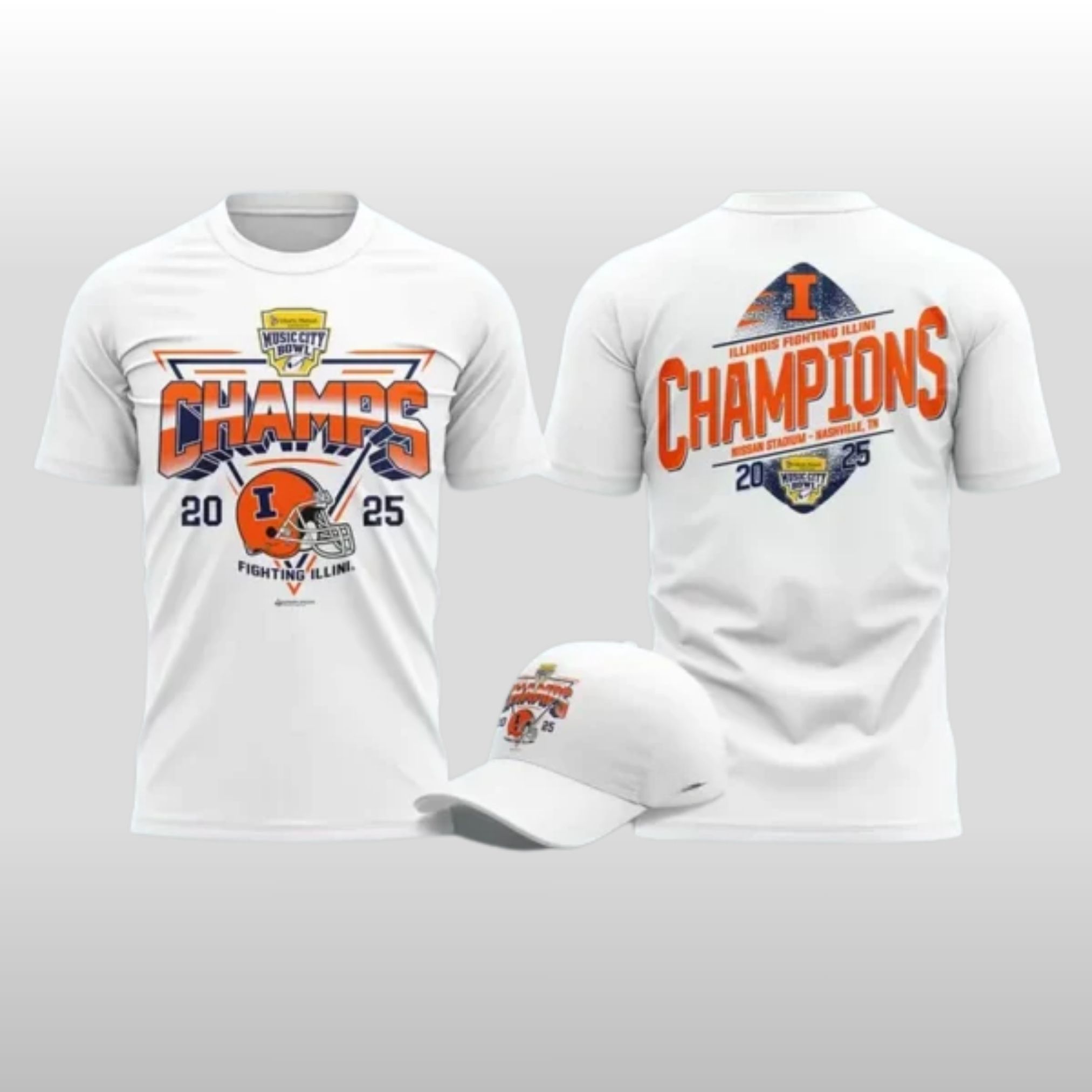 2025 Illinois Fighting Illini Football Music City Bowl Champions Hoodie Shirt 2 2025 Illinois Fighting Illini Football Music City Bowl Champions Hoodie Shirt - Image 2