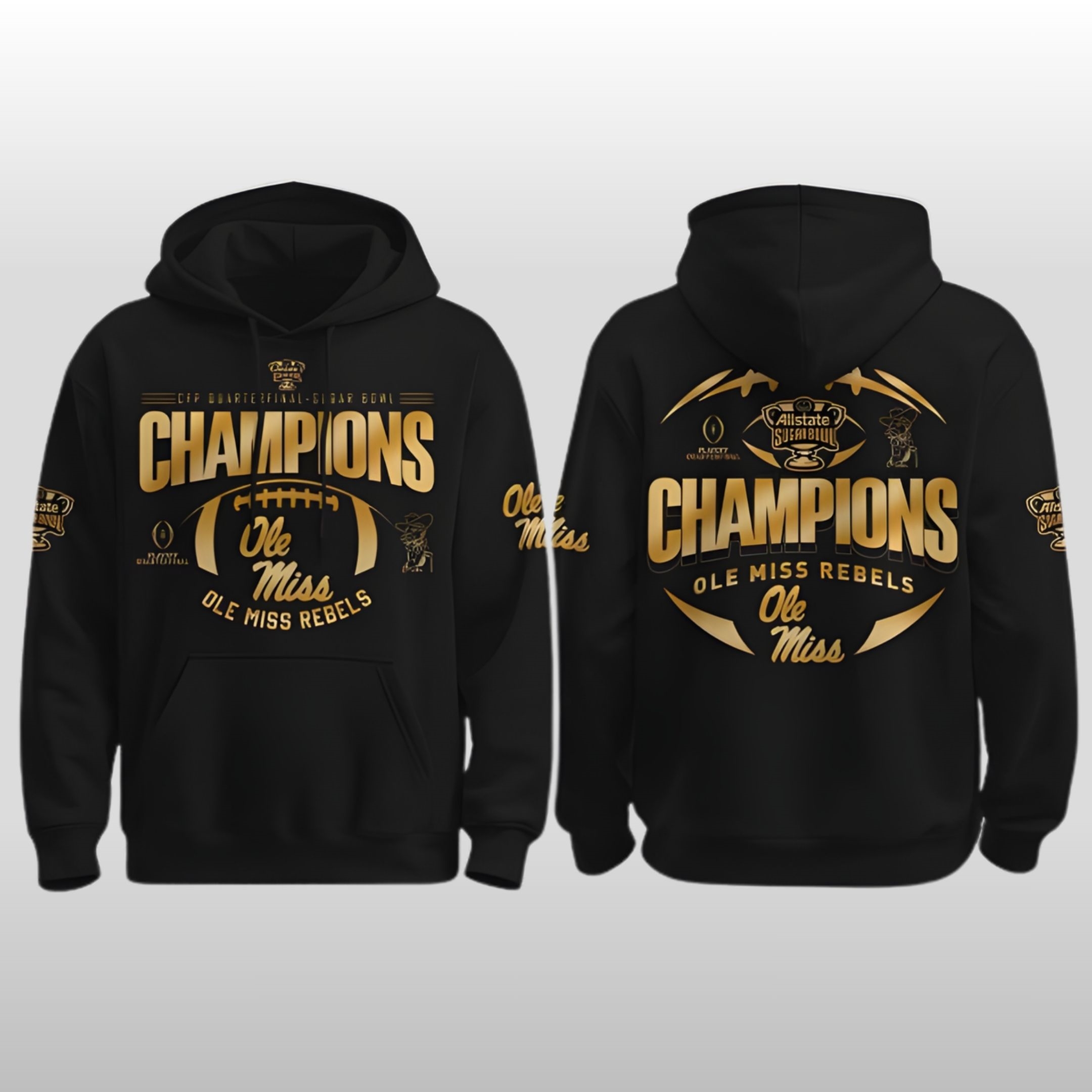 2025 Ole Miss Rebels Allstate Sugar Bowl Champions Gold Hoodie Shirt 1 2025 Ole Miss Rebels Allstate Sugar Bowl Champions Gold Hoodie Shirt
