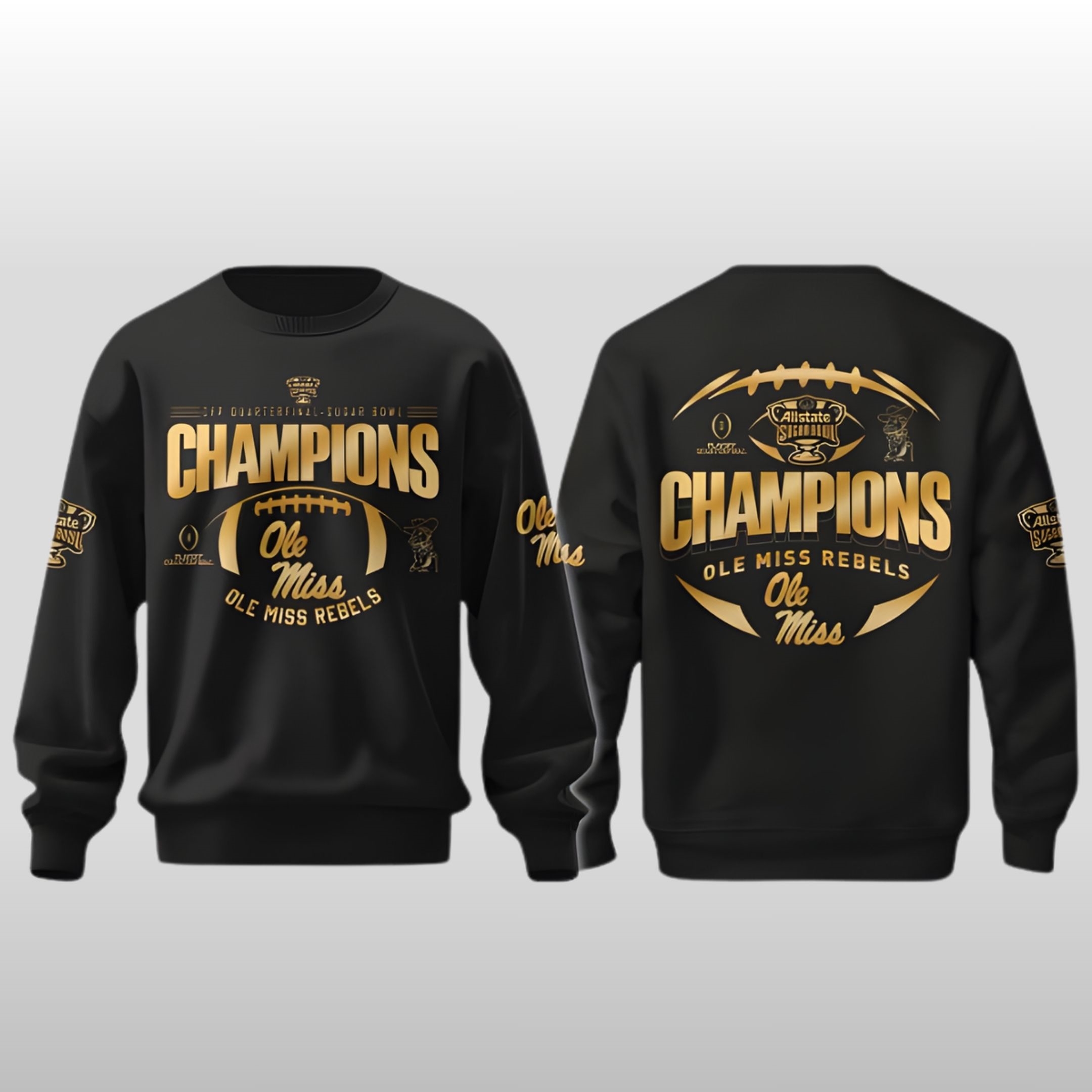 2025 Ole Miss Rebels Allstate Sugar Bowl Champions Gold Hoodie Shirt 4 2025 Ole Miss Rebels Allstate Sugar Bowl Champions Gold Hoodie Shirt - Image 4