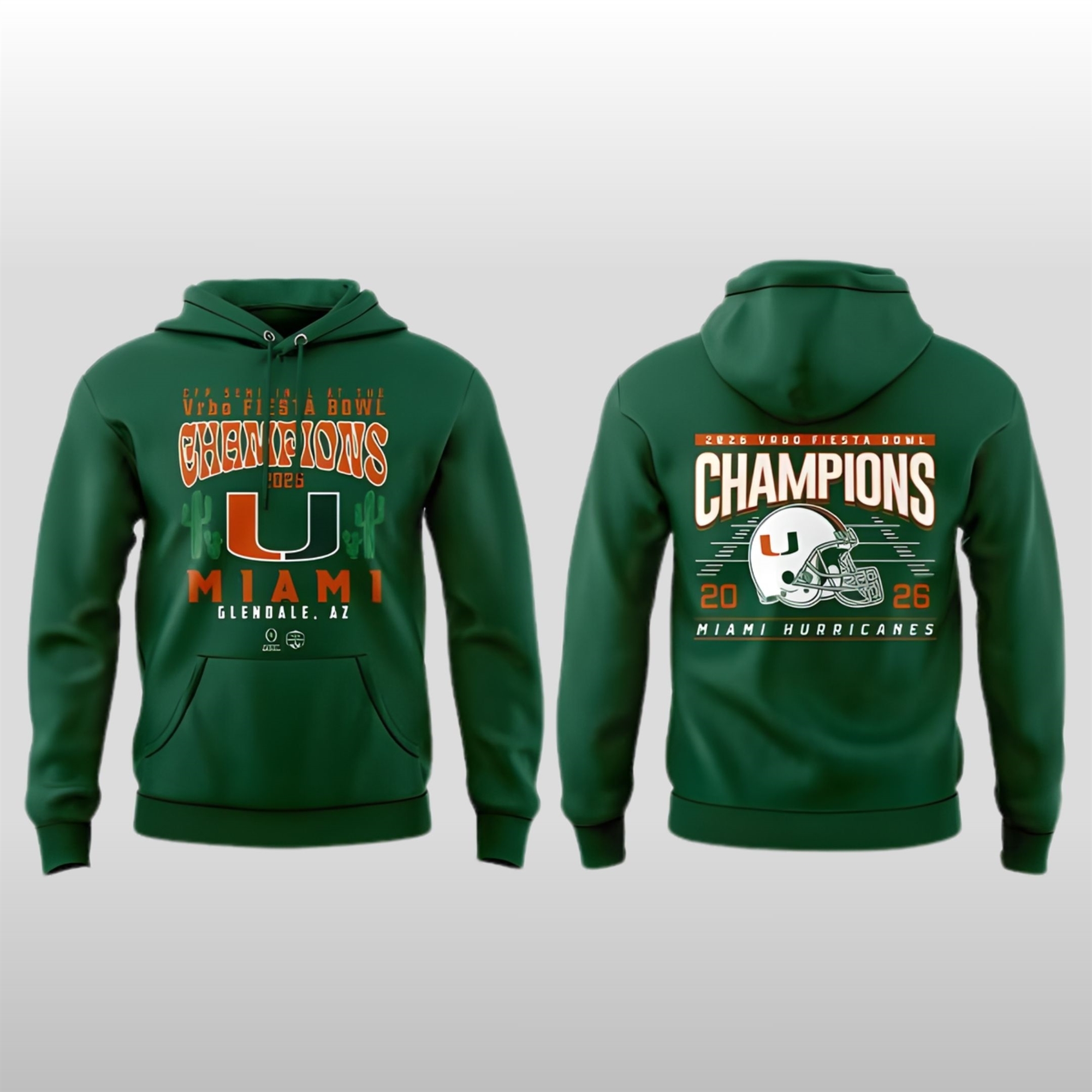 2026 Miami Hurricanes CFP Semifinals Fiesta Bowl Champions Hoodie Shirt 1 2026 Miami Hurricanes CFP Semifinals Fiesta Bowl Champions Hoodie Shirt