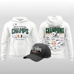 2026 Miami Hurricanes Vrbo Fiesta Bowl Champions Signed Hoodie Shirt