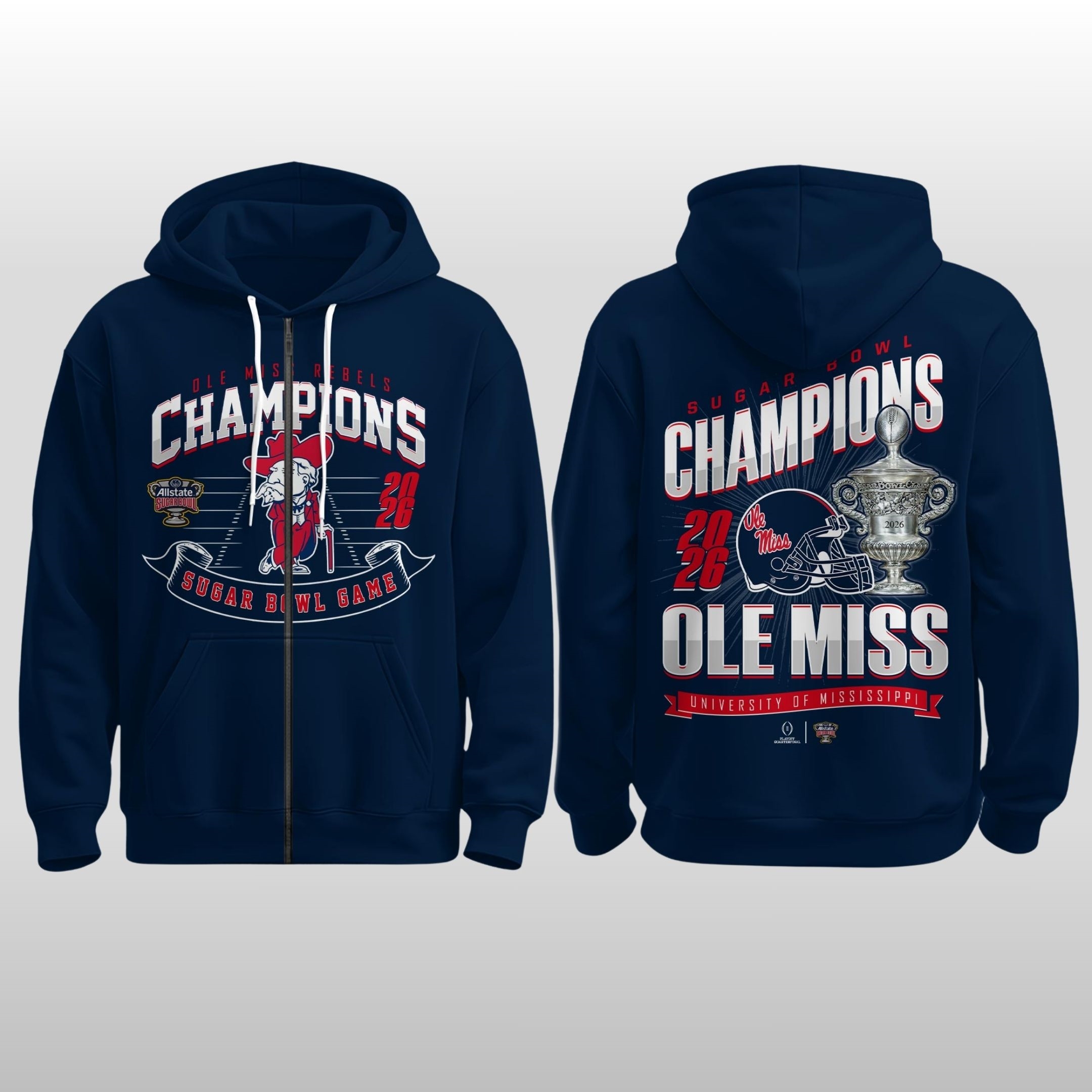 2026 Ole Miss Rebels Sugar Bowl Game Champions Hoodie Shirt 2 2026 Ole Miss Rebels Sugar Bowl Game Champions Hoodie Shirt - Image 2