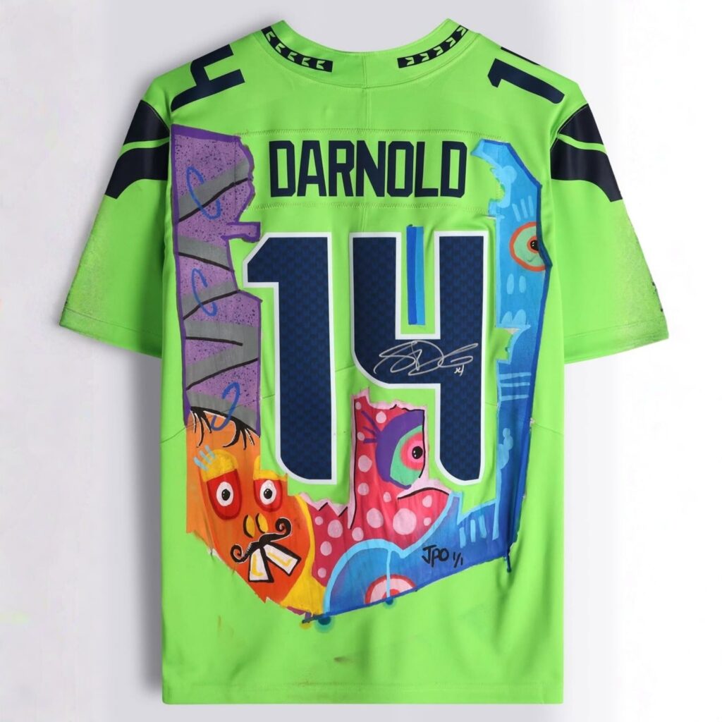 2026 Sam Darnold Seattle Seahawks Fine Art Football Jersey 2