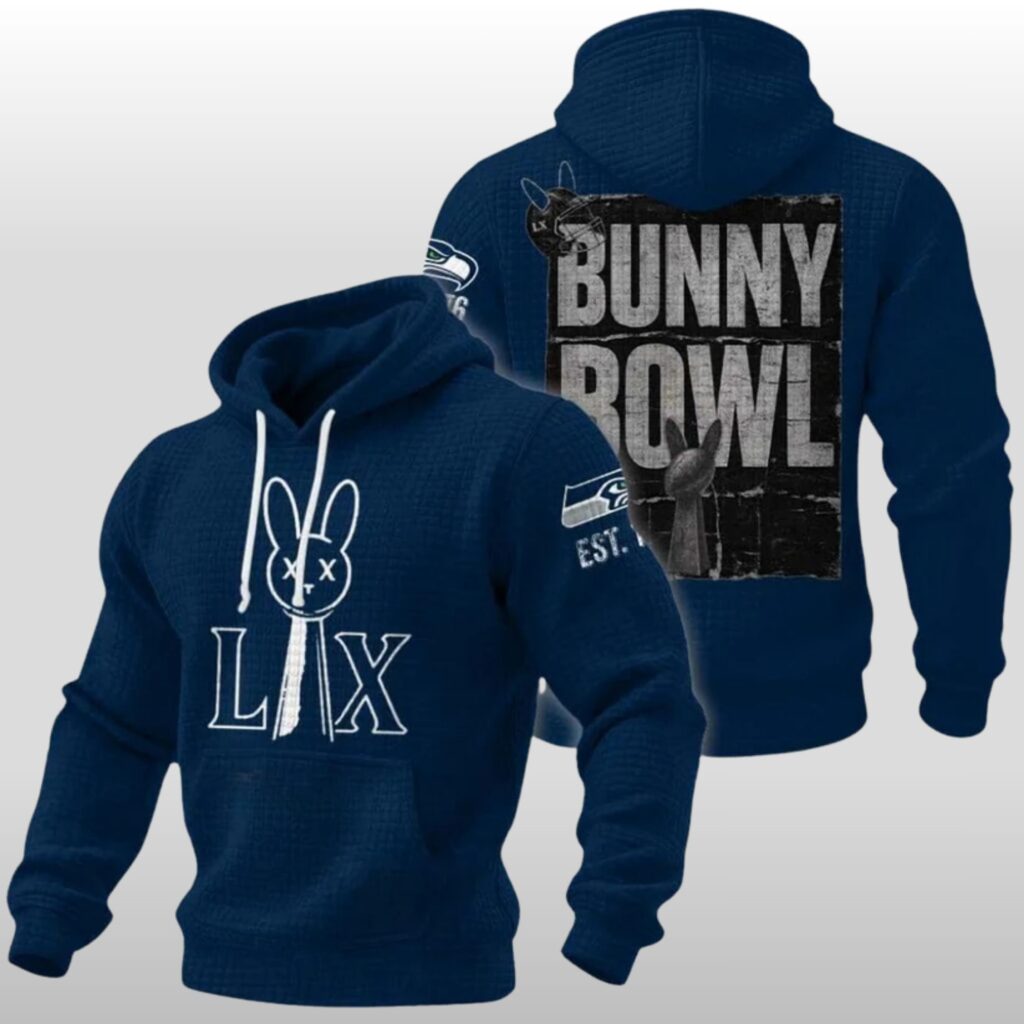 2026 Seahawks x Bad Bunny Bowl LX Waffle Hoodie