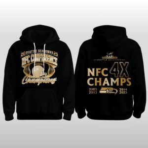 Seattle Seahawks NFC Conference Champions 4X Hoodie Shirt