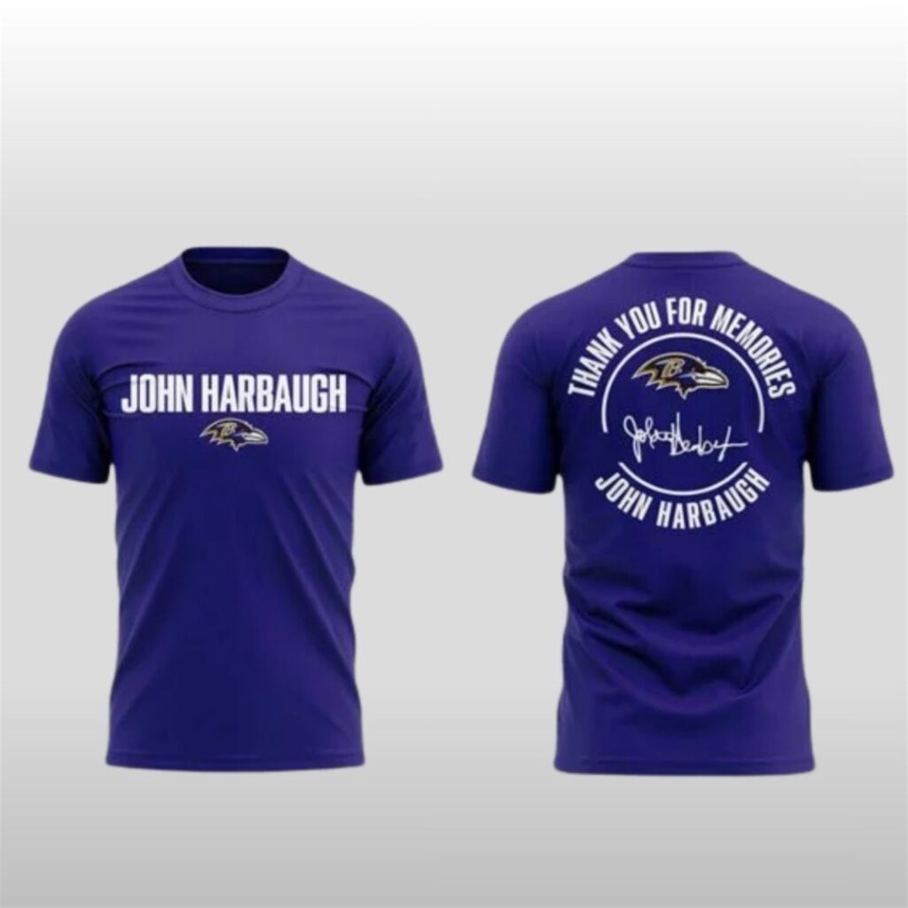 Baltimore Ravens Thank you For Memories Coach Harbaugh Shirt