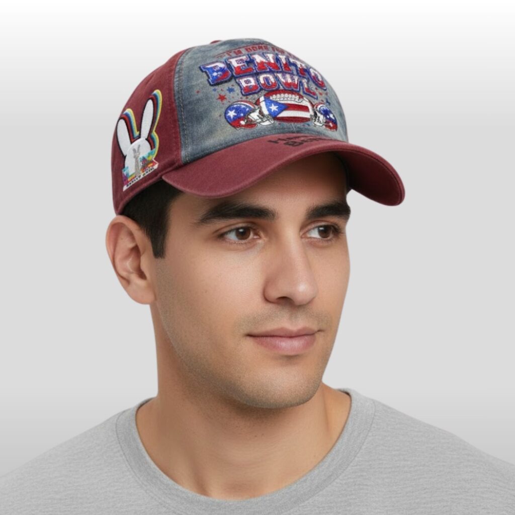 Benito Bowl Puerto Rican Flag Football Cap 2