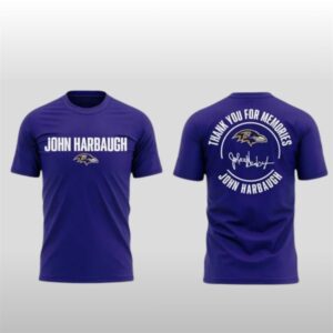 Baltimore Ravens Thank you For Memories Coach Harbaugh Shirt