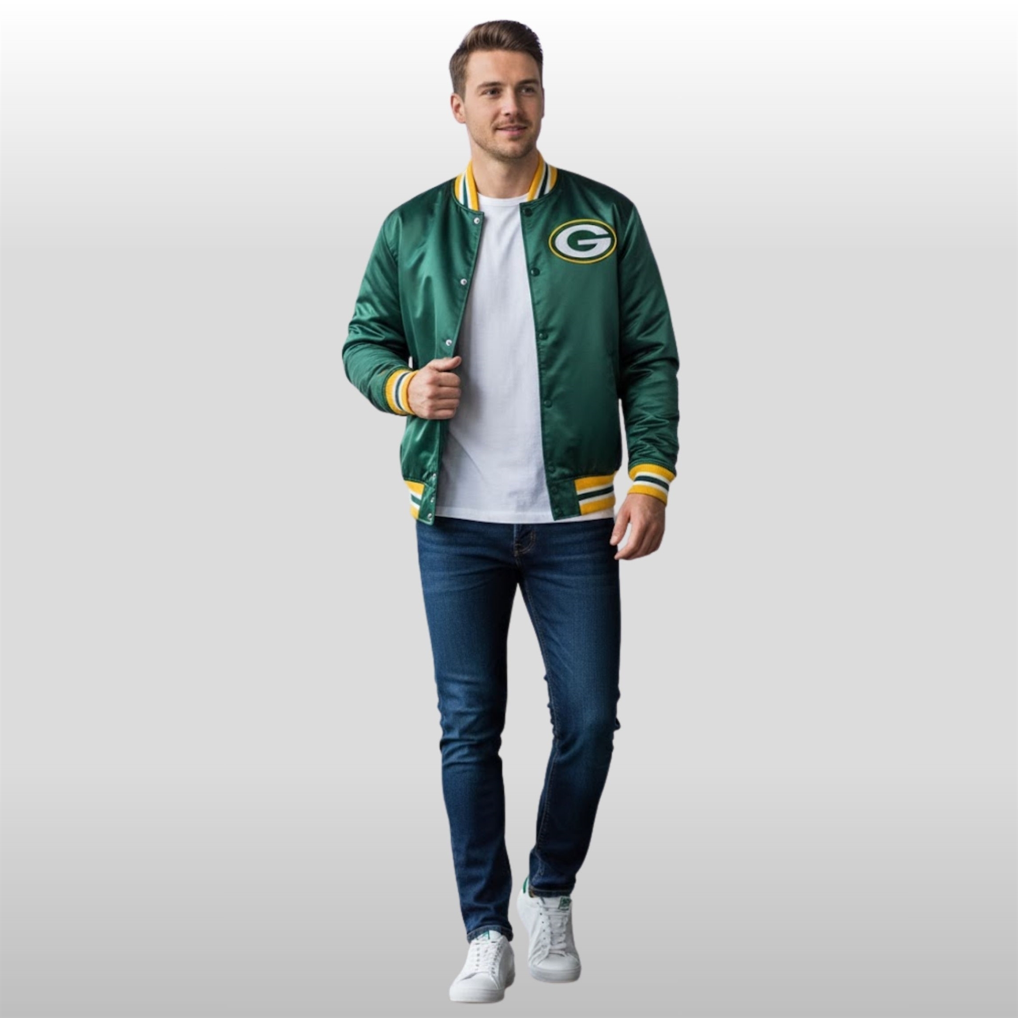Joe Goll Green Bay Packers Satin Jacket 2 Joe Goll Green Bay Packers Satin Jacket - Image 2