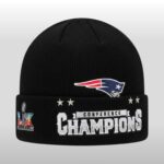 New England Patriots 2025 2026 AFC Conference Champions Bowl Beanie Hat