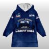 Seahawks 2025 2026 LX Bowl Champions Blanket Hoodie 2