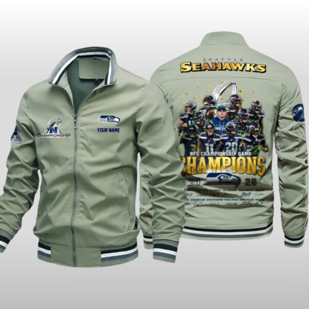 Seattle Seahawks NFC National Football Conference Champions Game Boomber Jacket 2