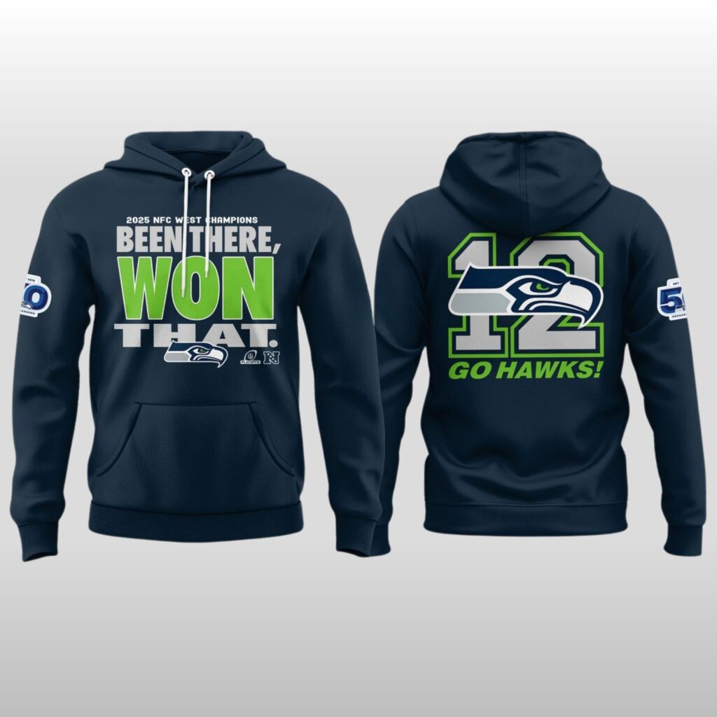 Seattle Seahawks NFC West Champions 12 Go Hawks Hoodie