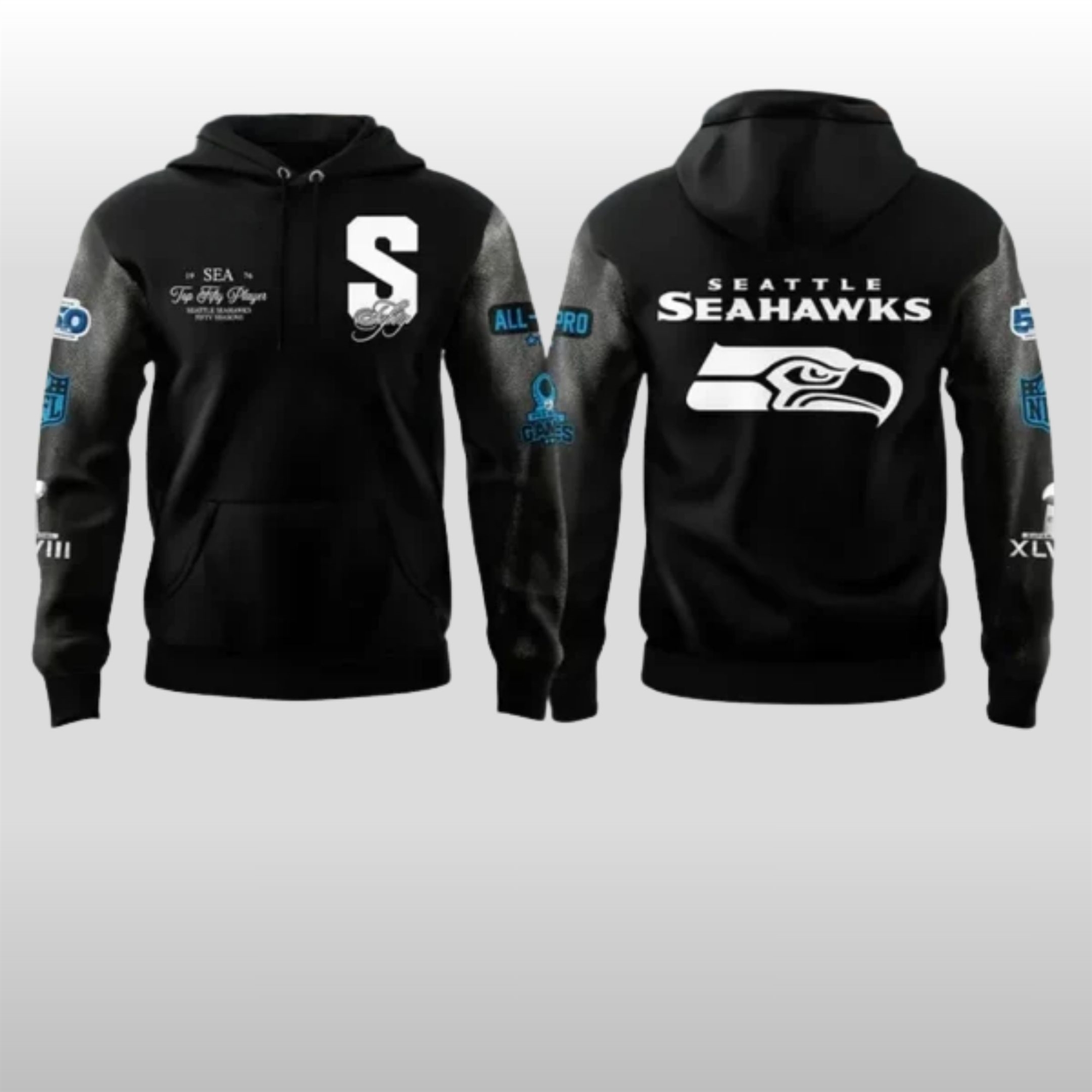 Seattle Seahawks Top Fifty Player Hoodie 1 Seattle Seahawks Top Fifty Player Hoodie