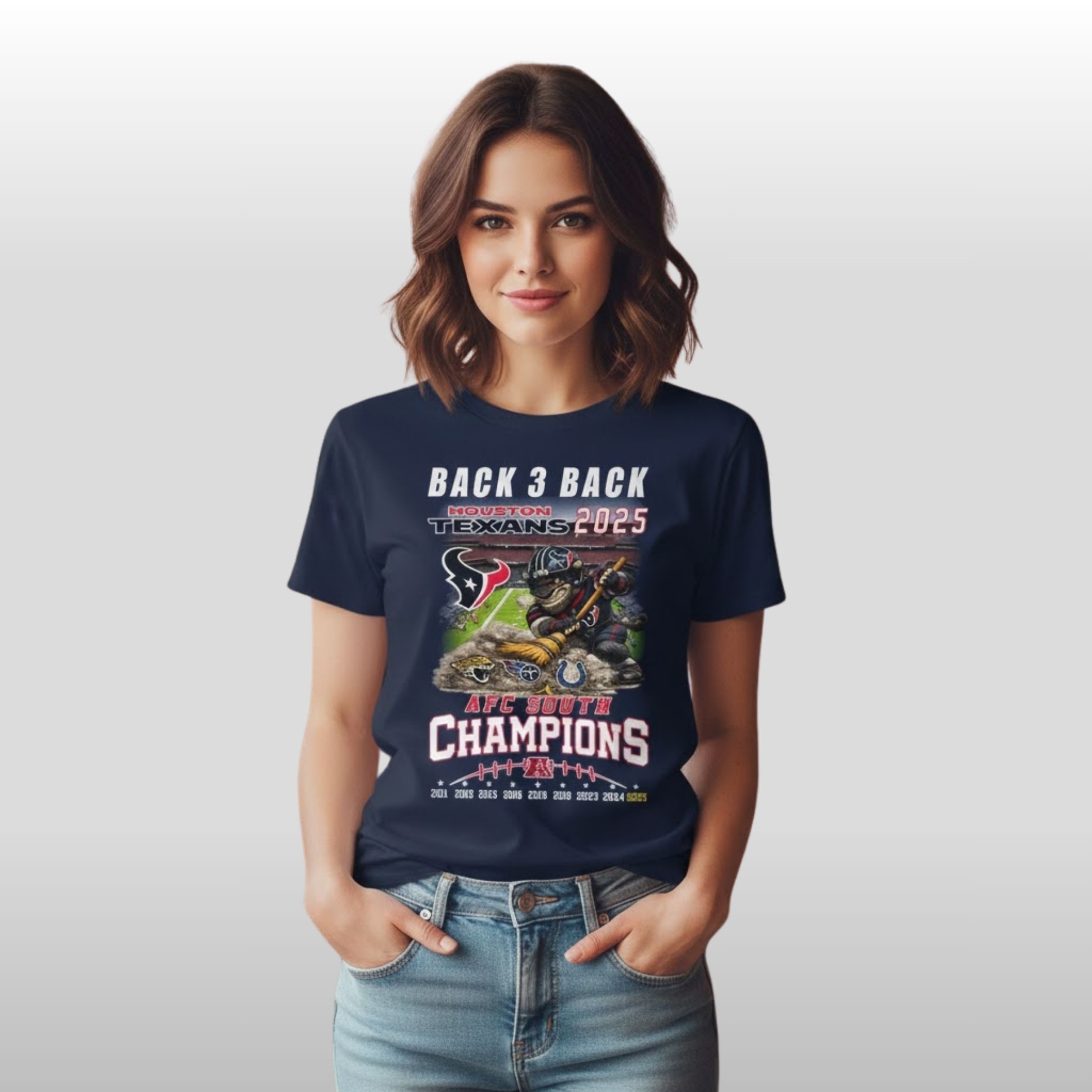 Texans-AFC-South-Champions-Back-3-Back-Shirt-2 Texans AFC South Champions Back 3 Back Shirt 2