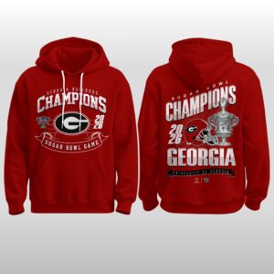 2026 Georgia Bulldogs Sugar Bowl Game Champions Hoodie