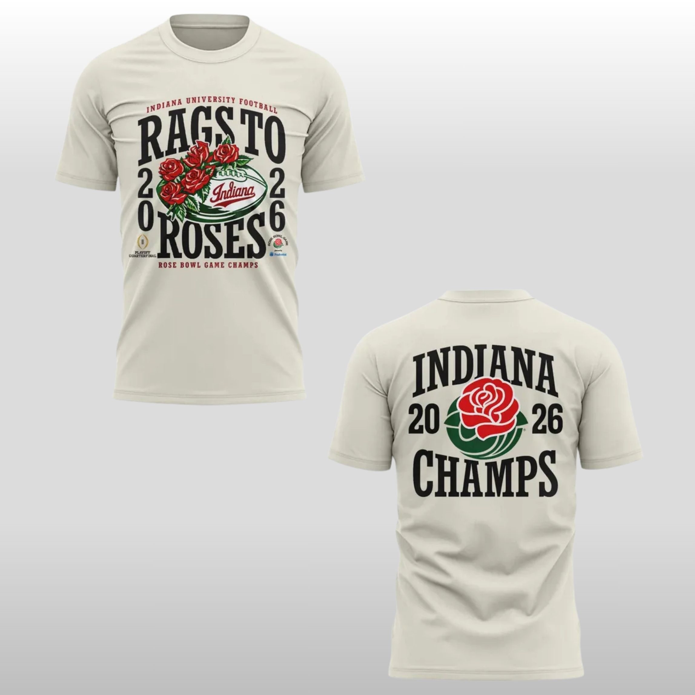 2026 Indiana Hoosiers Rags to Bowl Game Champions Hoodie Shirt 2 2026 Indiana Hoosiers Rags to Bowl Game Champions Hoodie Shirt - Image 2