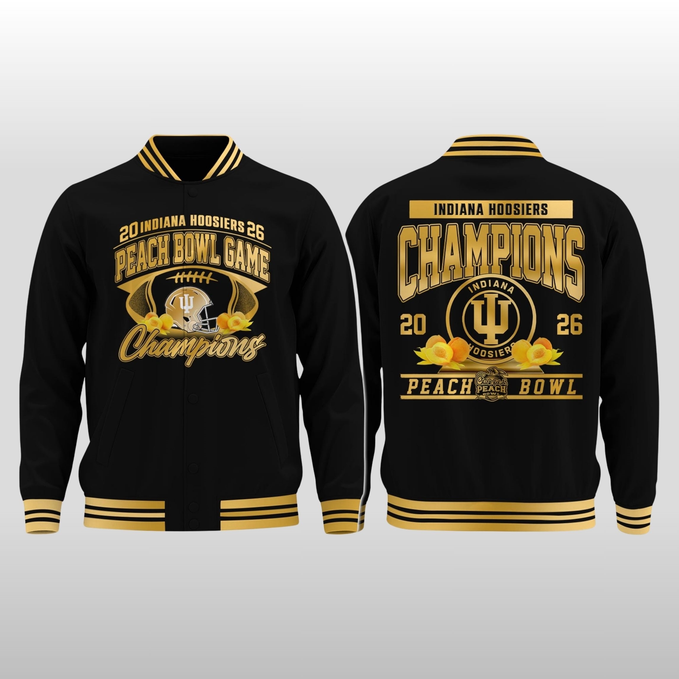2026 Indiana Hoosiers Peach Bowl Champions Jacket 2 2026 Indiana Hoosiers Peach Bowl Champions Jacket - Image 2
