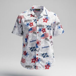 2026 San Diego Padres Patriotic Hawaiian Shirt Giveaway