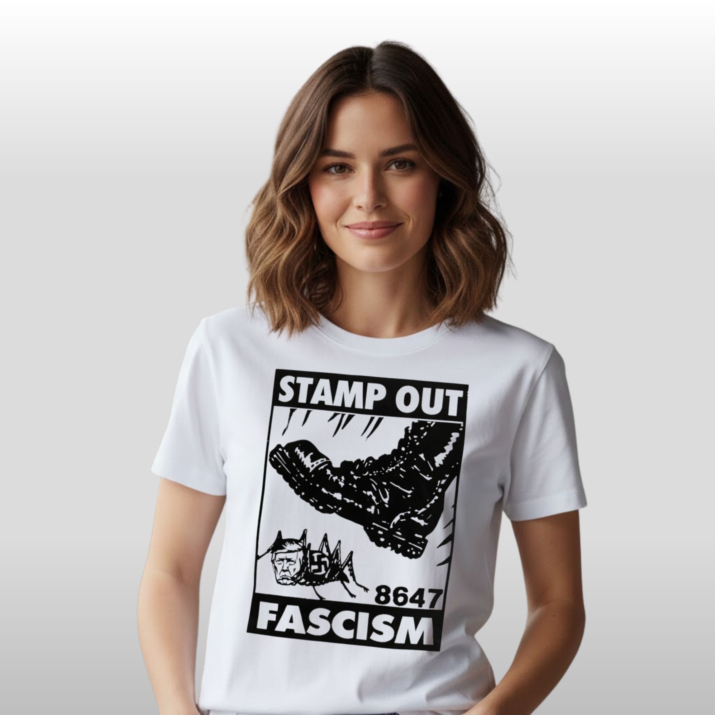 Trump Stamp Out Fascism 8647 Shirt 3 Trump Stamp Out Fascism 8647 Shirt - Image 3