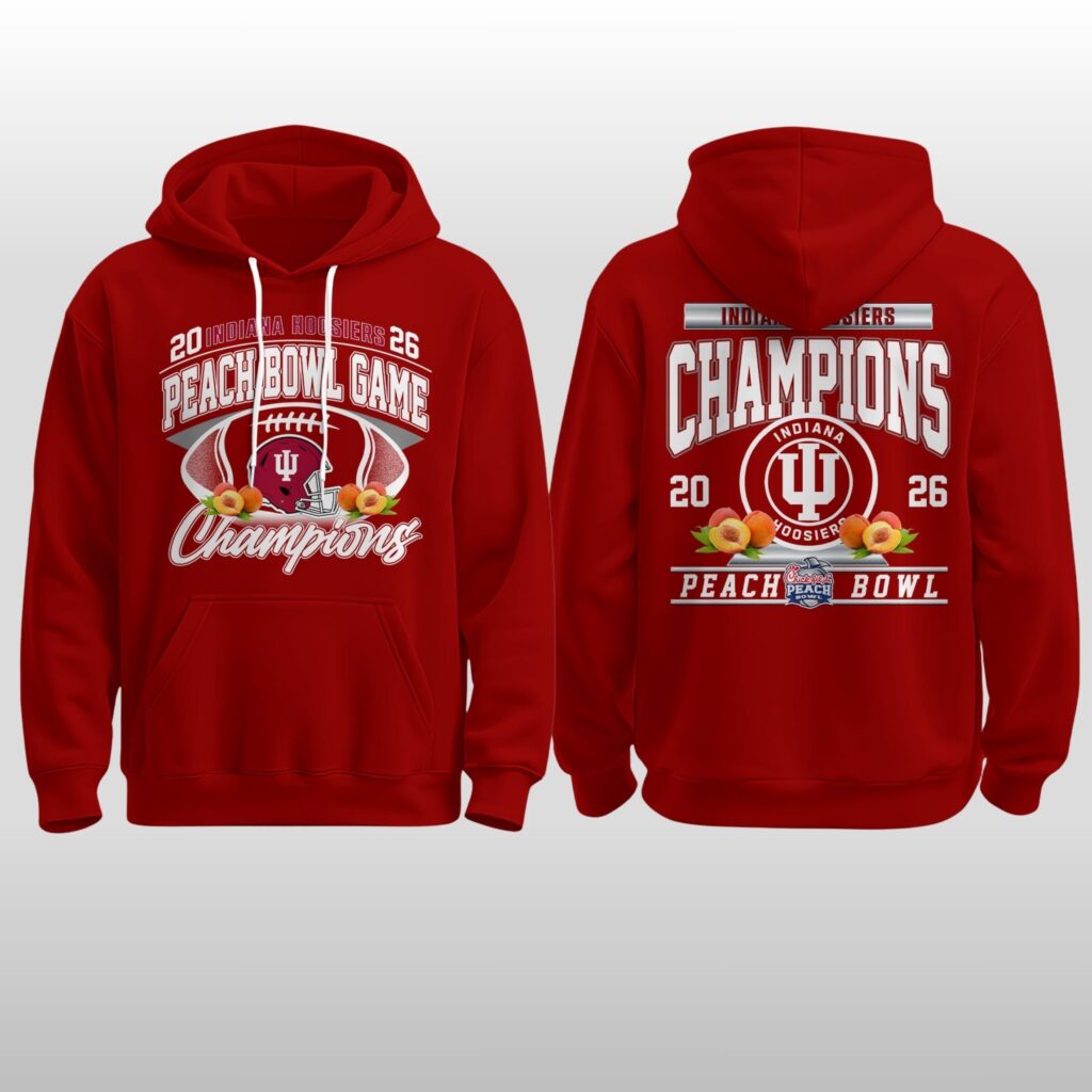 xJA2r0nM 2026 Indiana Hoosiers Peach Bowl Champions Hoodie Cap Joggers