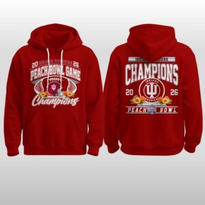 2026 Hoosiers Peach Bowl Champions Hoodie Cap Joggers