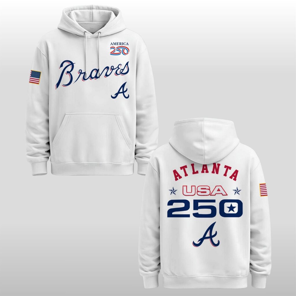 2026 Atlanta Braves Celebration USA 250 Anniversary Hoodie Cap Joggers 2