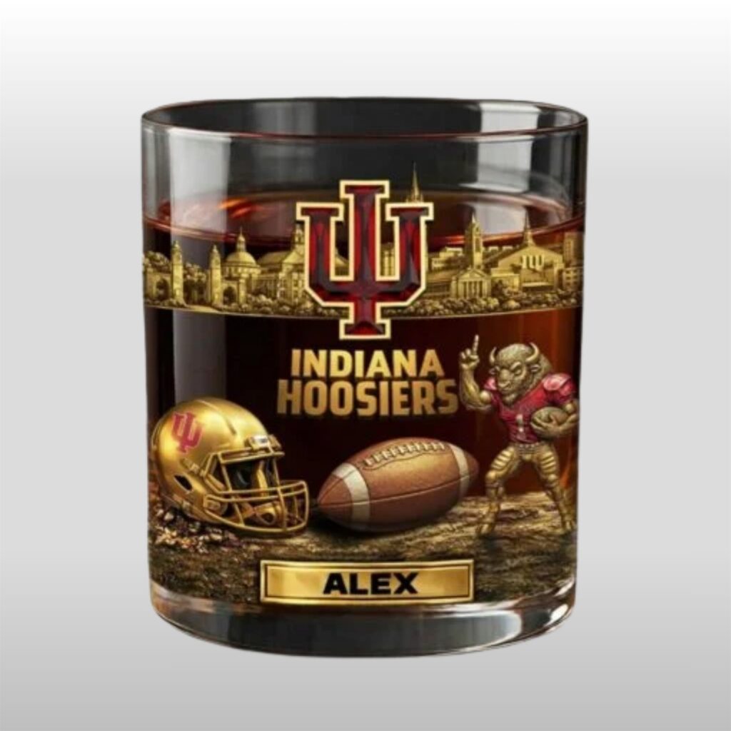 2026 Custom Indiana Hoosiers Whiskey Glass 2