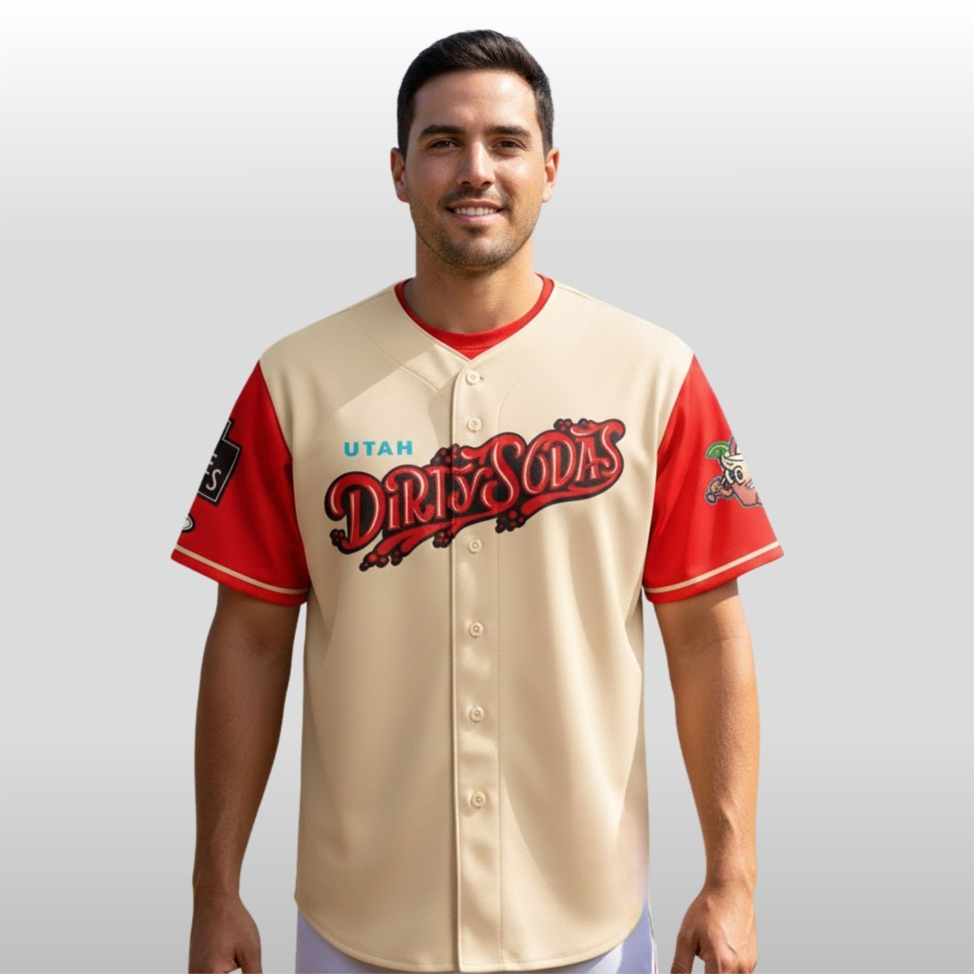 2026 Salt Lake Bees x Utah Dirty Sodas Baseball Jersey 3 2026 Salt Lake Bees x Utah Dirty Sodas Baseball Jersey - Image 3