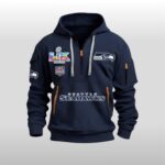 2026 Seahawks 2x Super Bowls Champions 250 USA Quarter Zip Hoodie