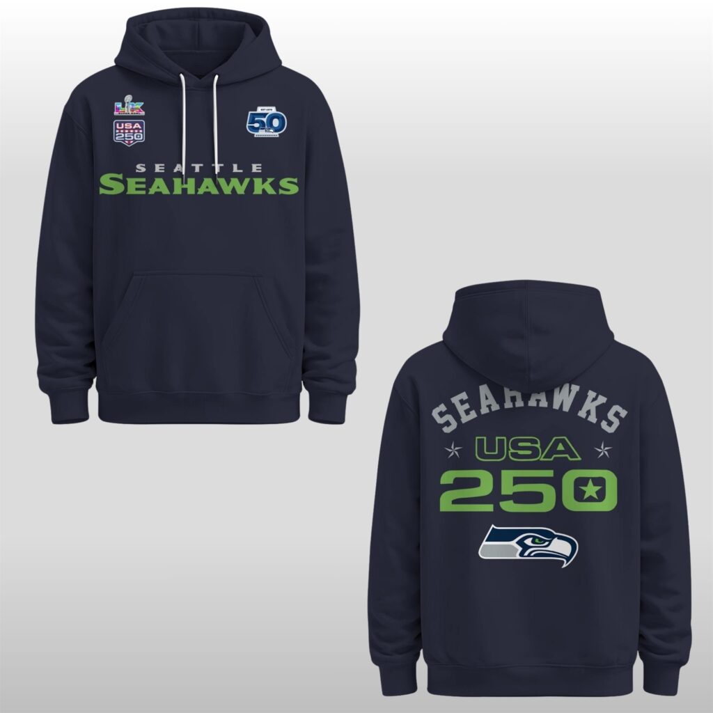 2026 Seattle Seahawks Super Bowl USA 250 Commemorative Hoodie Cap Joggers 2