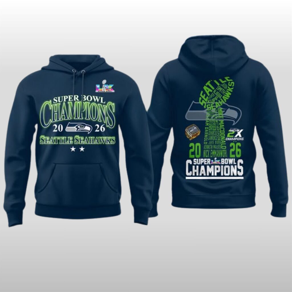 2026 Super Bowl Champions Seattle Seahawks Hoodie 2