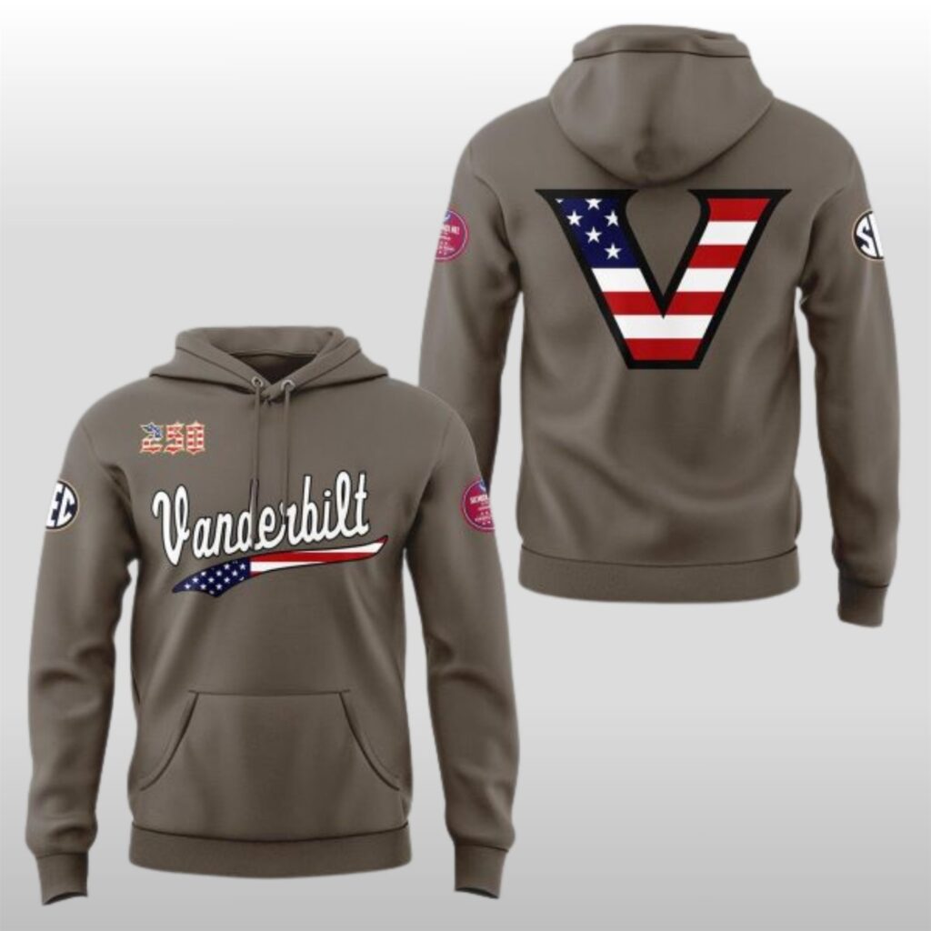 2026 Vanderbilt Commodores Salute To Service USA Military Hoodie Shirt 2