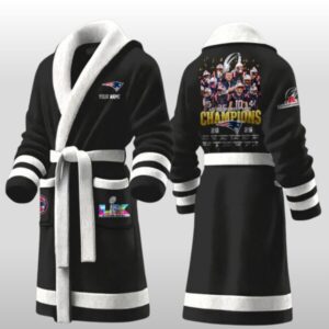 2026 NE Patriots Super Bowl AFC Championship Fleece Bathrobe