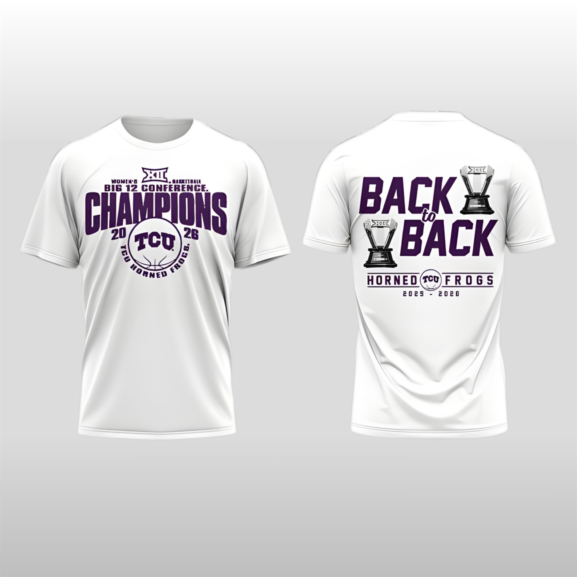 TCU Horned Frogs Big12 Champions 2026 Back2Back Hoodie Shirt 4 TCU Horned Frogs Big12 Champions 2026 Back2Back Hoodie Shirt - Image 4