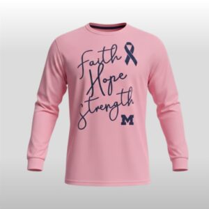 Michigan Men Basketball Faith Hope Strength Shirt