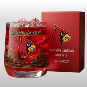 Louisville Cardinals Since 1912 Whiskey Glass